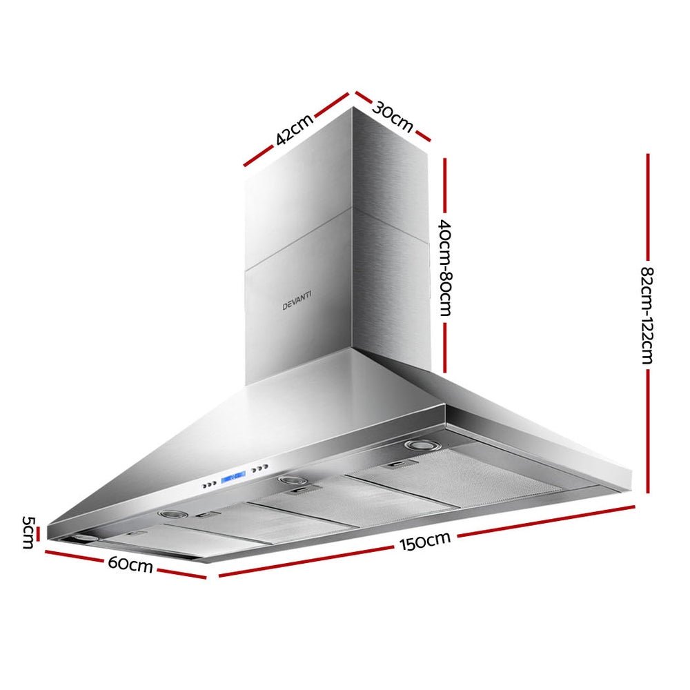 1500mm Range Hood 150cm BBQ Commercial Rangehood - Appliances > Kitchen Appliances > Cooking Ranges - Rivercity House & Home Co. (ABN 18 642 972 209) - Affordable Modern Furniture Australia