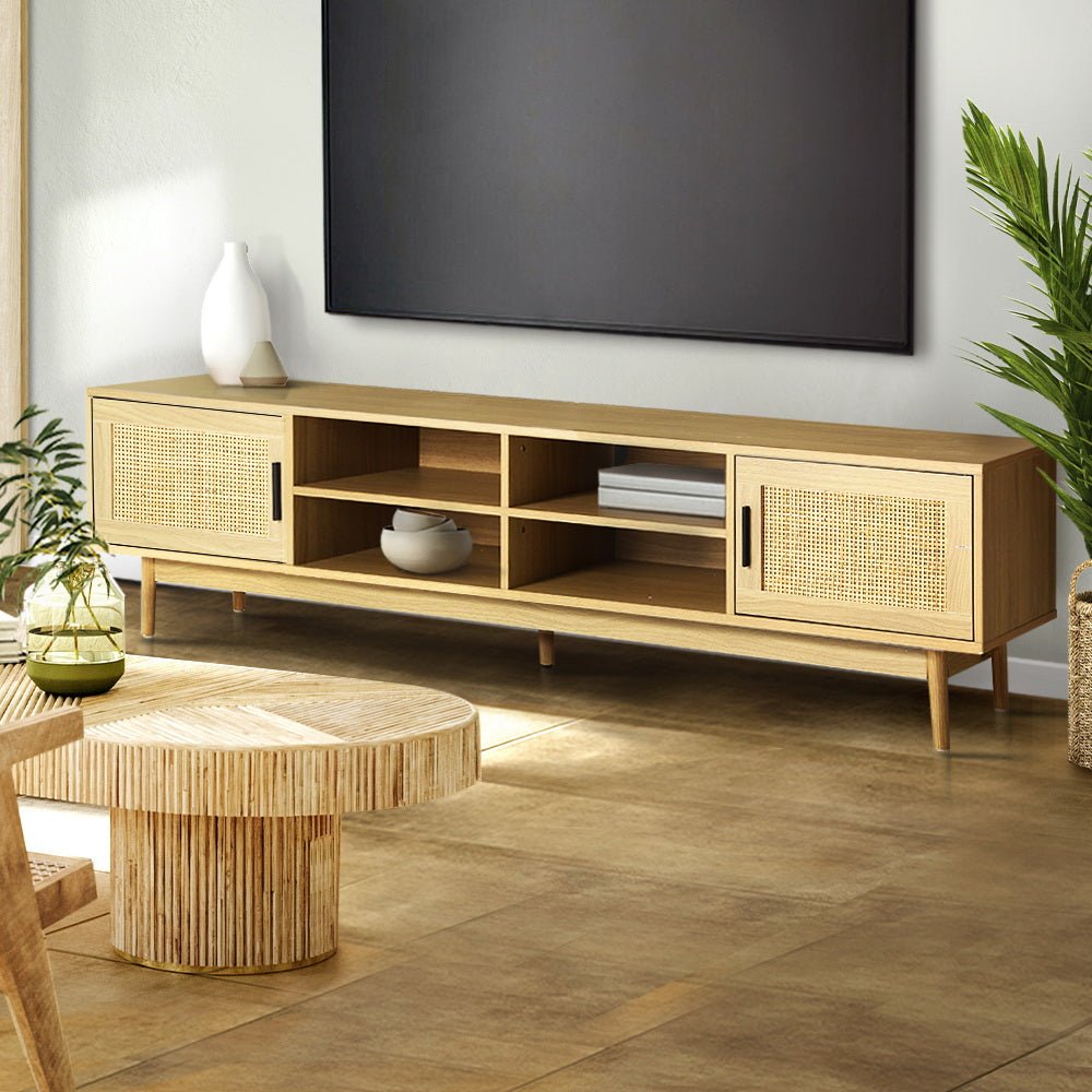 180CM Rattan TV Cabinet Entertainment Unit - Rivercity House & Home Co. (ABN 18 642 972 209) - Affordable Modern Furniture Australia