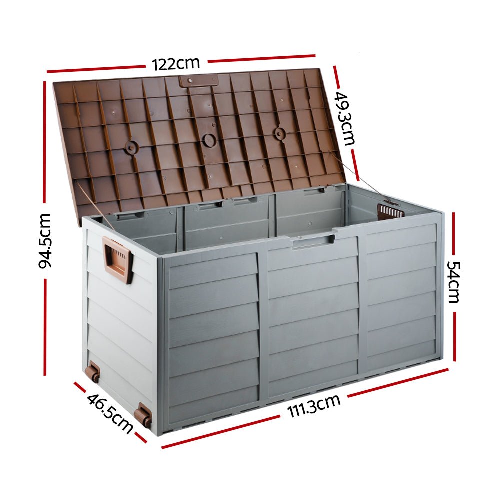 290L Outdoor Storage Box - Brown - Rivercity House & Home Co. (ABN 18 642 972 209) - Affordable Modern Furniture Australia