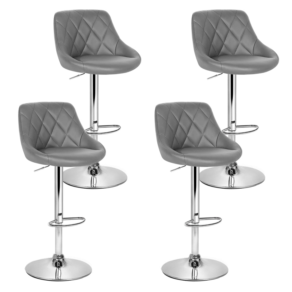 4 x Swivel Bar Stools Grey - Rivercity House & Home Co. (ABN 18 642 972 209) - Affordable Modern Furniture Australia
