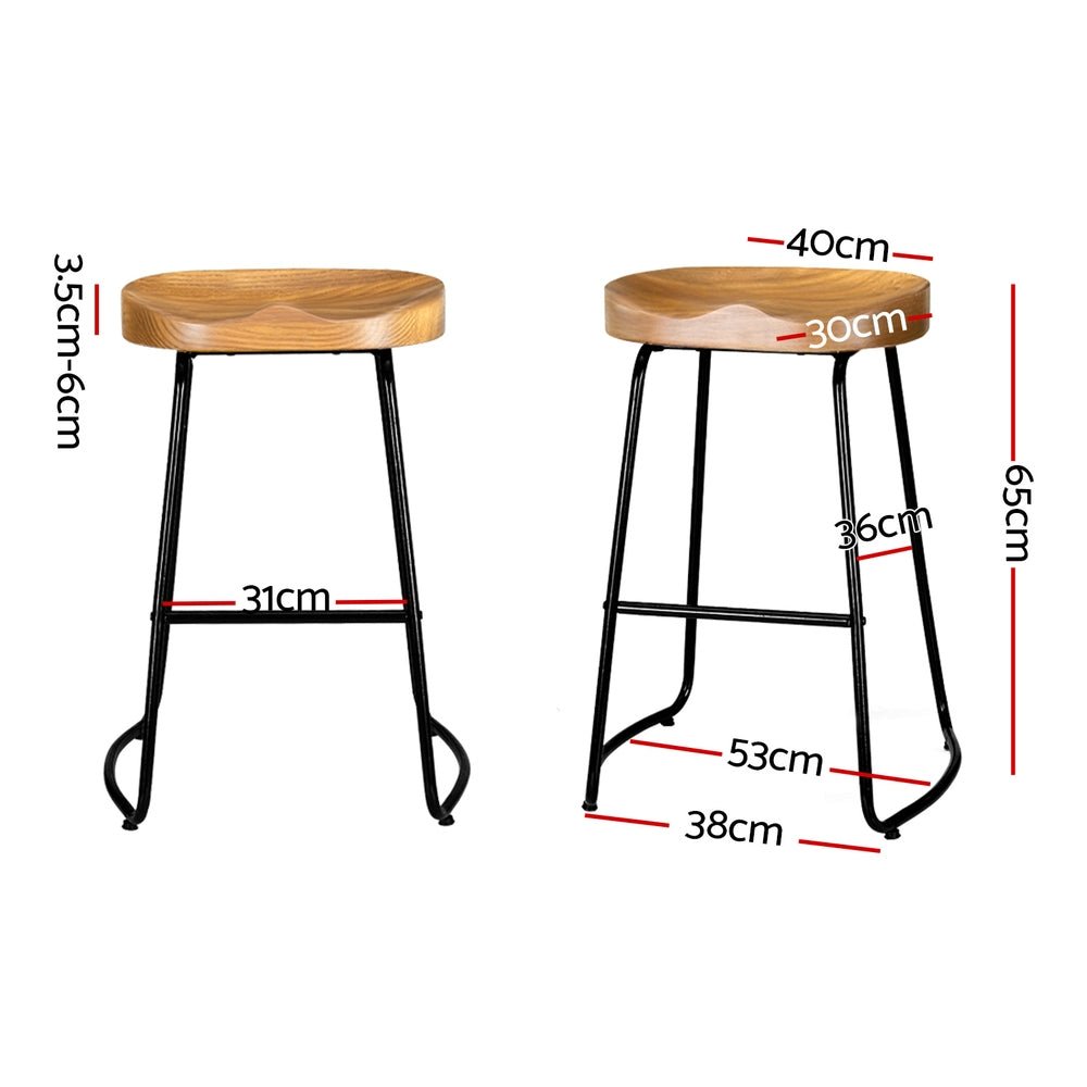 4 x Vintage Tractor Stool Bar Stools - 65cm - Rivercity House & Home Co. (ABN 18 642 972 209) - Affordable Modern Furniture Australia