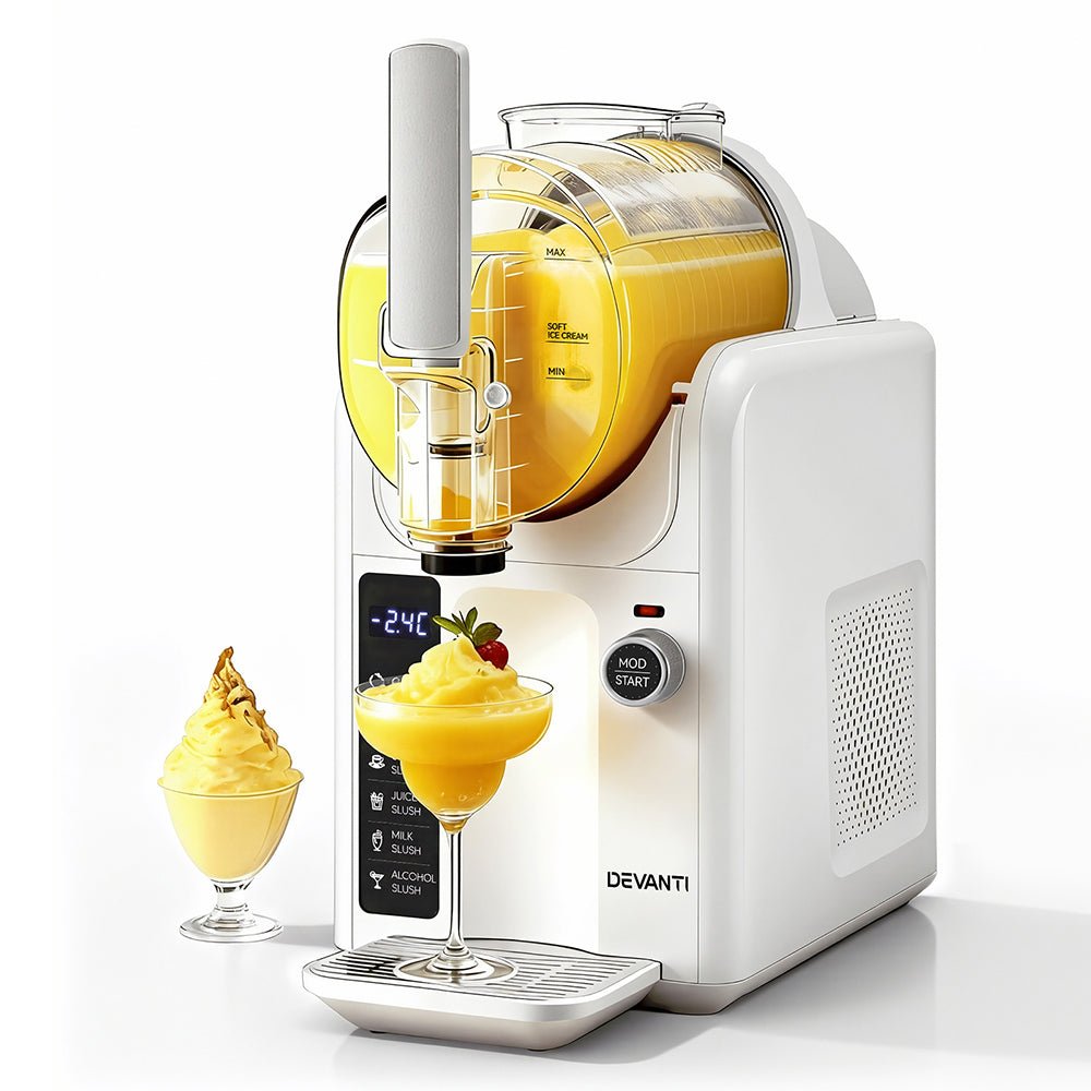 5in1 Slushie Machine Ice Cream Maker 2L White - Appliances > Kitchen Appliances > Ice Makers - Rivercity House & Home Co. (ABN 18 642 972 209) - Affordable Modern Furniture Australia