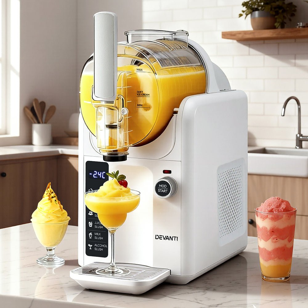 5in1 Slushie Machine Ice Cream Maker 2L White - Appliances > Kitchen Appliances > Ice Makers - Rivercity House & Home Co. (ABN 18 642 972 209) - Affordable Modern Furniture Australia