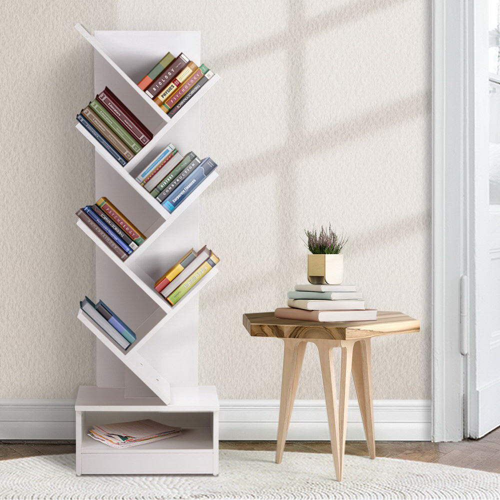 7 Tier White Tree Bookcase - Furniture - Rivercity House & Home Co. (ABN 18 642 972 209) - Affordable Modern Furniture Australia