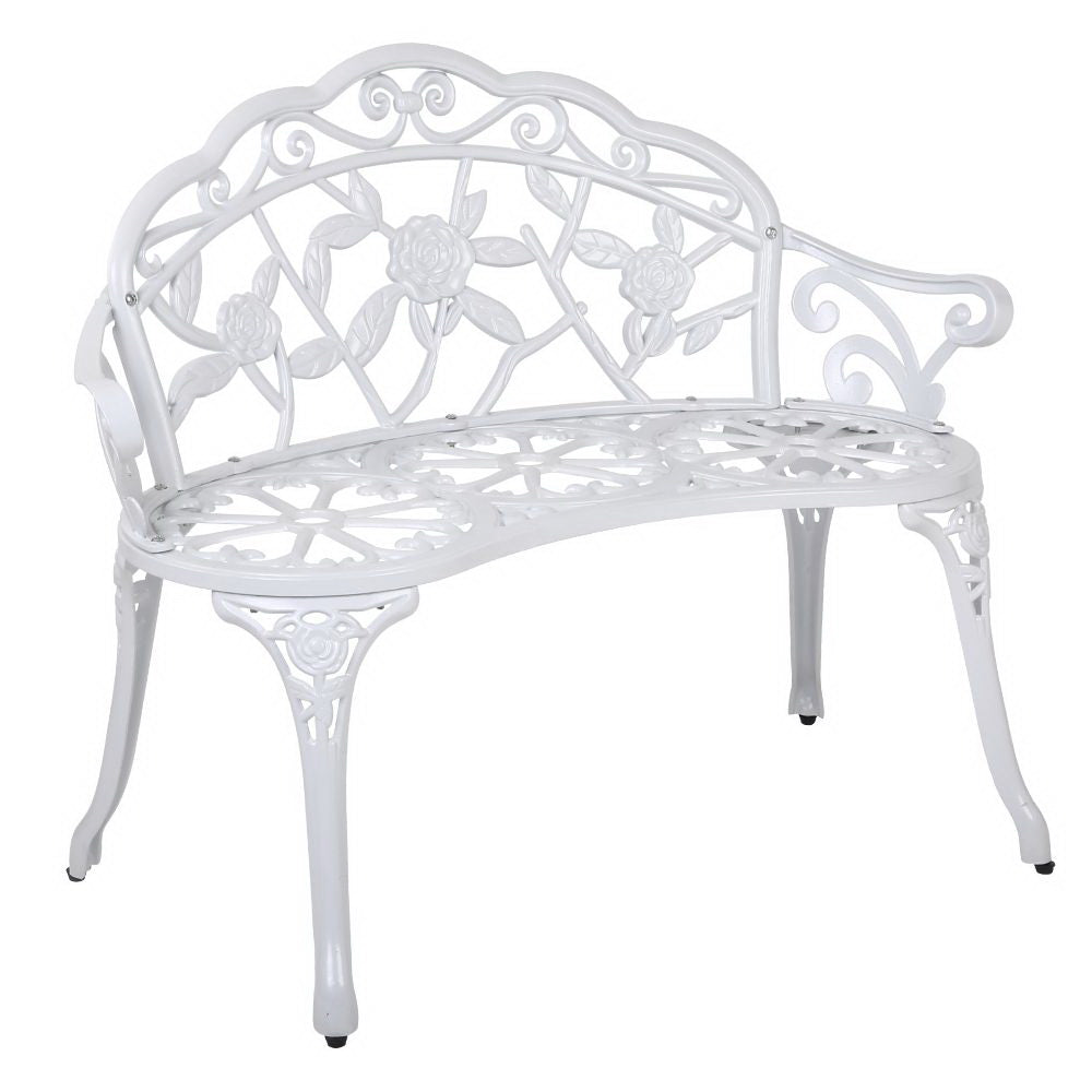 Victorian Garden Bench (White)