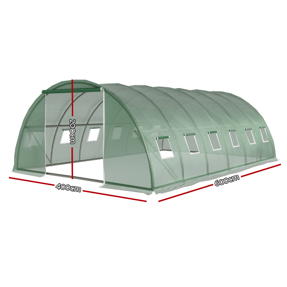 Greenhouse Walk in Green House Tunnel Plant Flower Garden Shed 6X4M