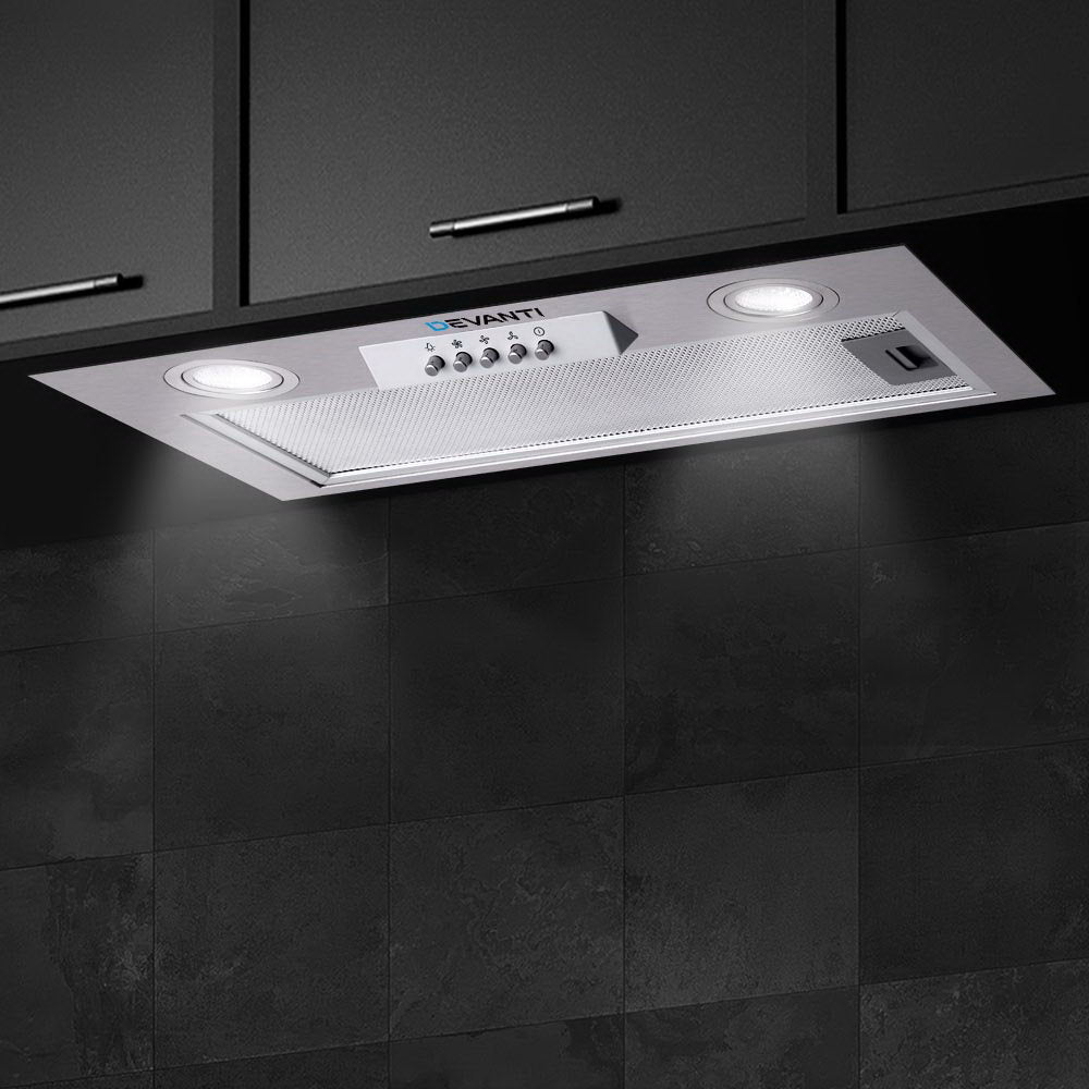 Range Hood Rangehood Undermount Built In Stainless Steel Canopy 52cm 520mm