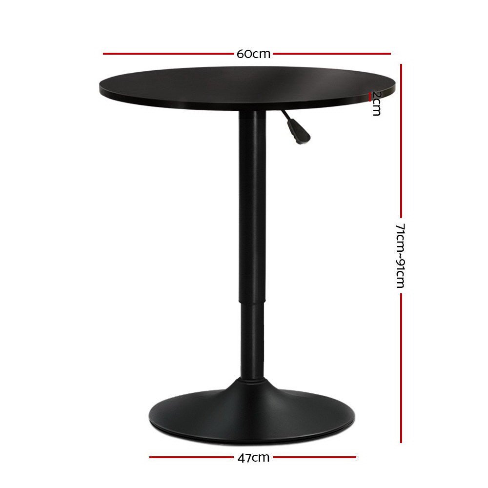 Bar Table Kitchen Tables Swivel Round Metal Black - Rivercity House & Home Co. (ABN 18 642 972 209) - Affordable Modern Furniture Australia