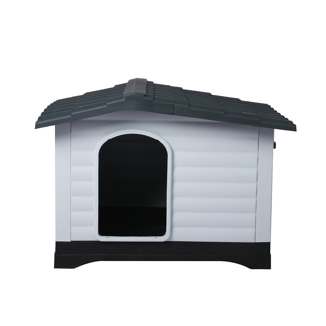 Dog Kennel Plastic Indoor Outdoor with Fold - Down Door - Grey - Rivercity House & Home Co. (ABN 18 642 972 209) - Affordable Modern Furniture Australia