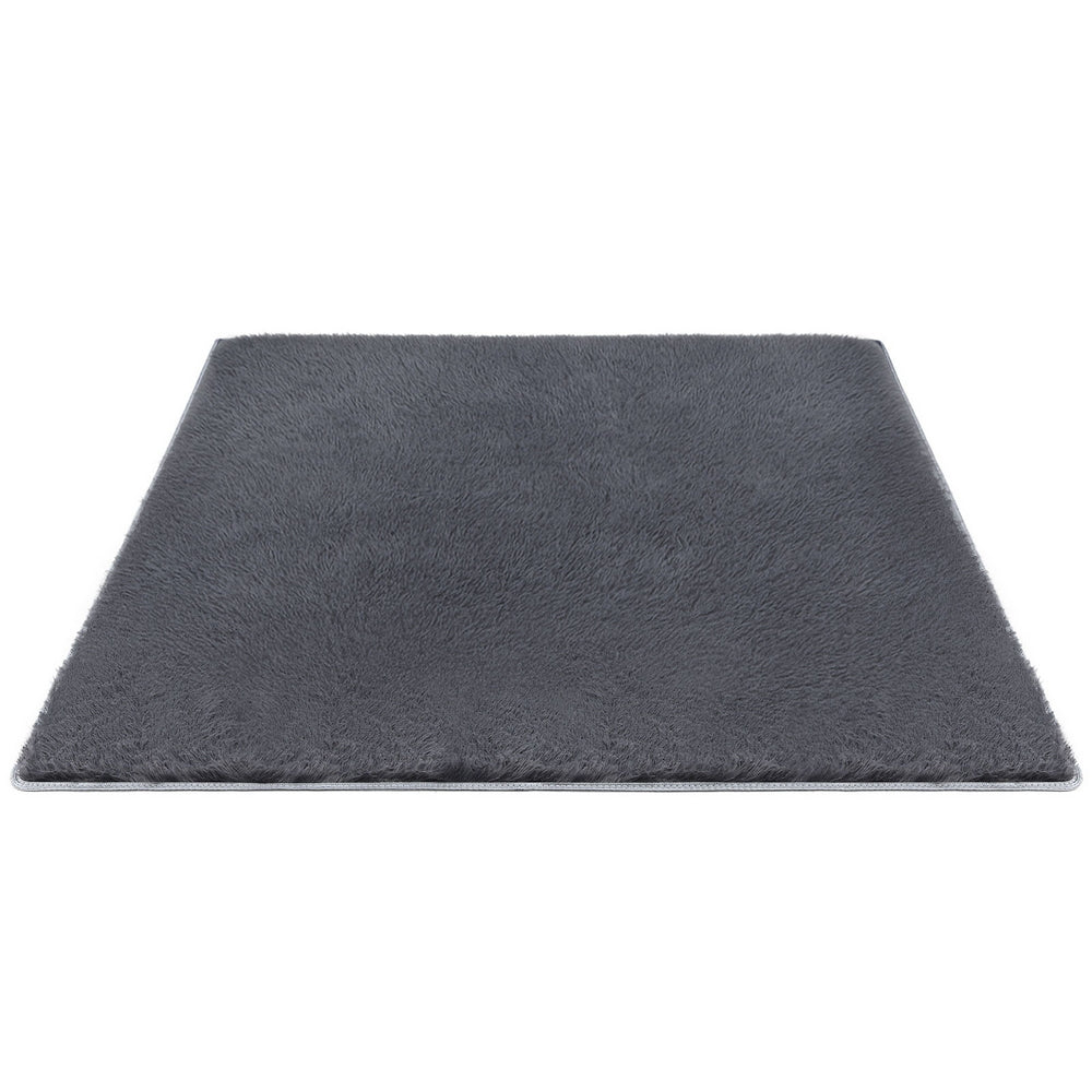 Floor Rug 160x230cm Plush Area Shaggy Rug Living Room Bedroom Carpet Grey - Home & Garden > Rugs > Floor Rugs - Rivercity House & Home Co. (ABN 18 642 972 209) - Affordable Modern Furniture Australia