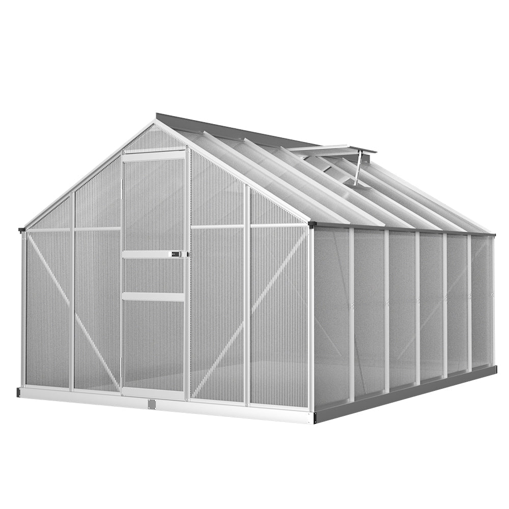 Greenhouse Aluminium Green House Garden Shed Polycarbonate 3.6x2.5M - Home & Garden > Green Houses - Rivercity House & Home Co. (ABN 18 642 972 209) - Affordable Modern Furniture Australia