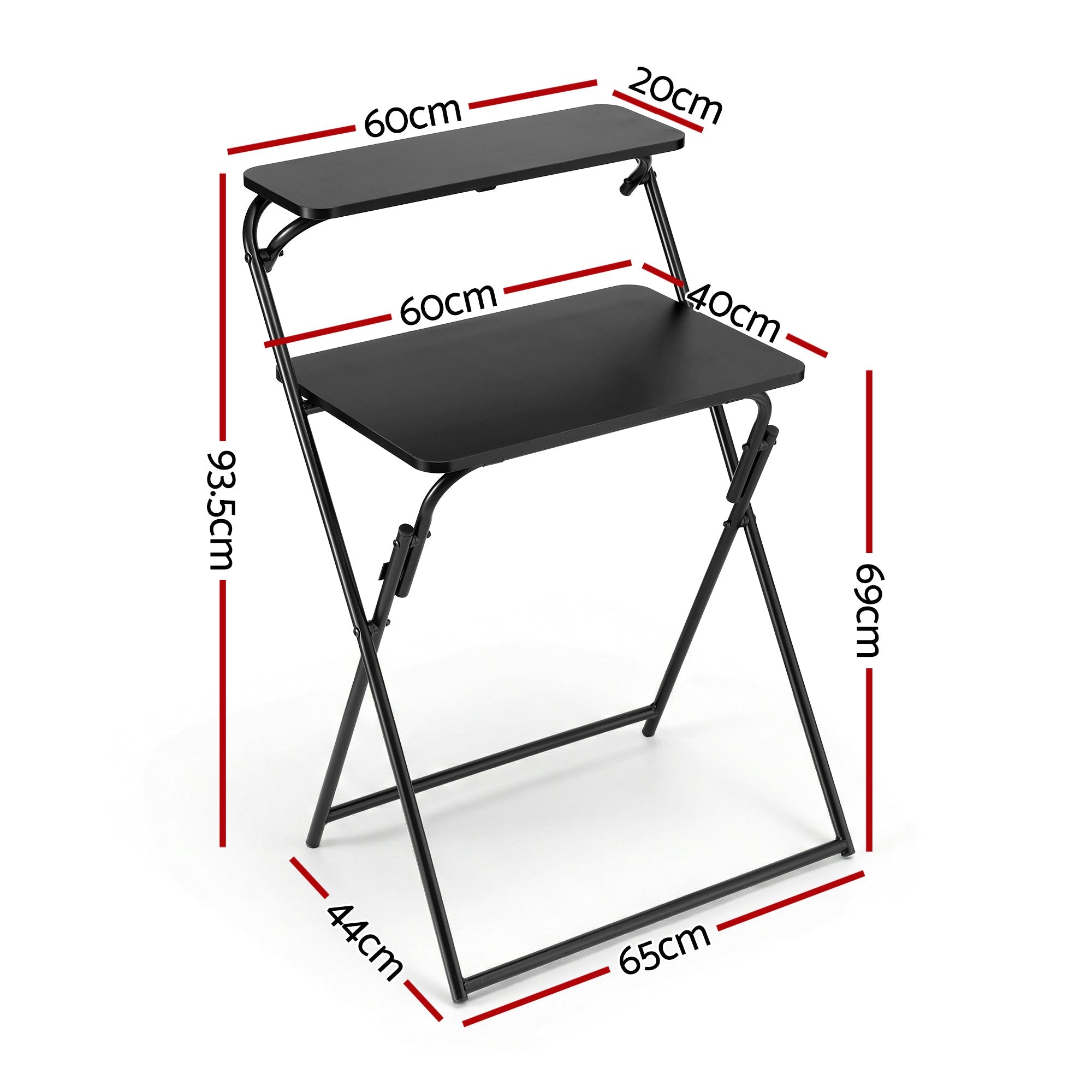 Laptop Desk Foldable Study Desk Home Office Black - Electronics > Computers & Tablets > Desktops & Accessories - Rivercity House & Home Co. (ABN 18 642 972 209) - Affordable Modern Furniture Australia