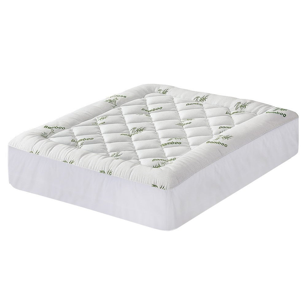 Mattress Topper 5cm Pillowtop toppers Bamboo Queen - Furniture > Mattresses > Mattress Toppers - Rivercity House & Home Co. (ABN 18 642 972 209) - Affordable Modern Furniture Australia