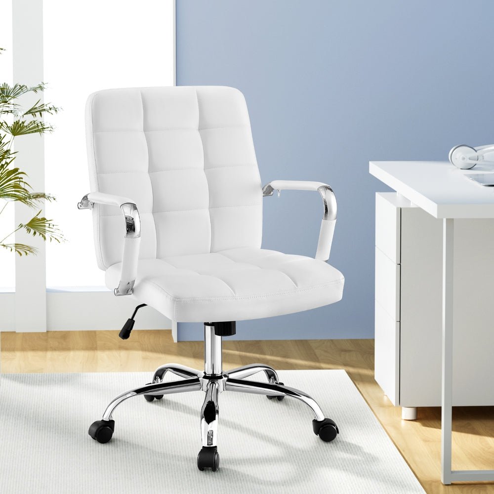Office Chair Seat PU Work Computer Desk Chairs - Furniture > Office > Office & Desk Chairs - Rivercity House & Home Co. (ABN 18 642 972 209) - Affordable Modern Furniture Australia