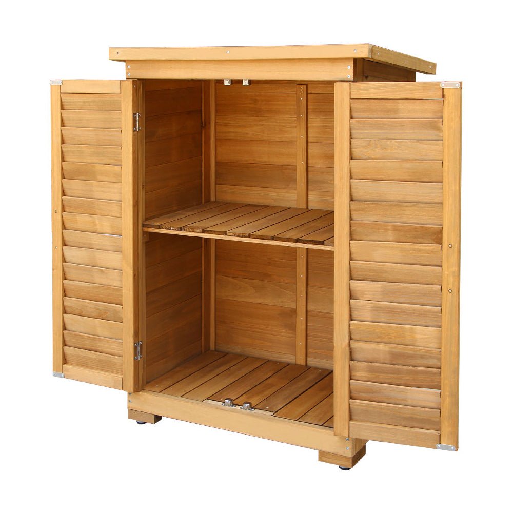 Portable Wooden Garden Storage Cabinet - Rivercity House & Home Co. (ABN 18 642 972 209) - Affordable Modern Furniture Australia