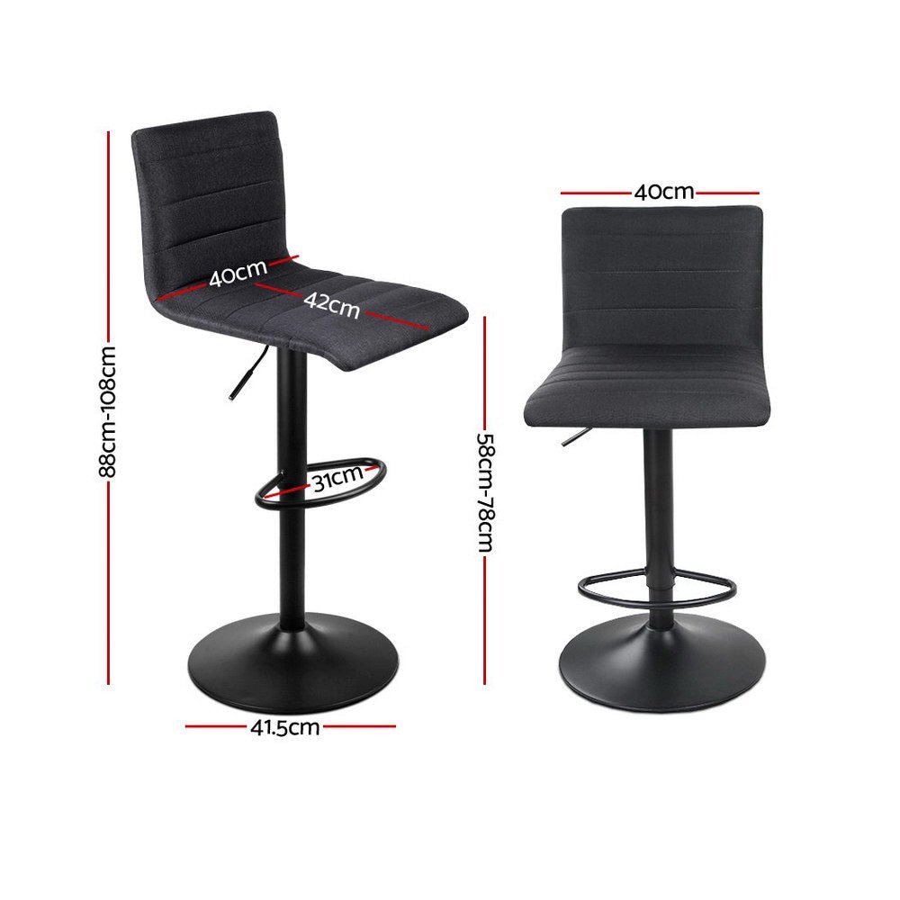 Set of 4 Modern Style Bar Stools - Black - Rivercity House & Home Co. (ABN 18 642 972 209) - Affordable Modern Furniture Australia