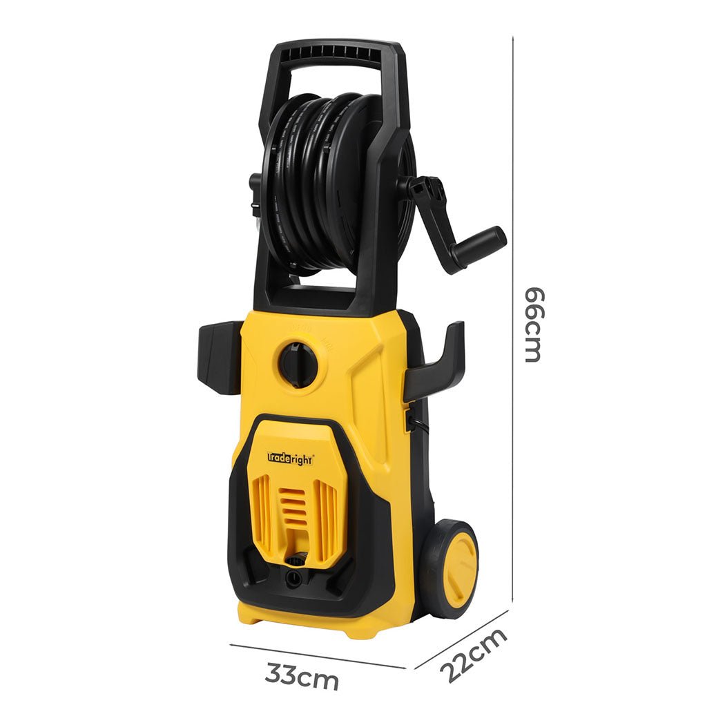 Traderight Electric High Pressure Washer 1800W 135bar 3500PSI - Yellow and Black - Rivercity House & Home Co. (ABN 18 642 972 209) - Affordable Modern Furniture Australia