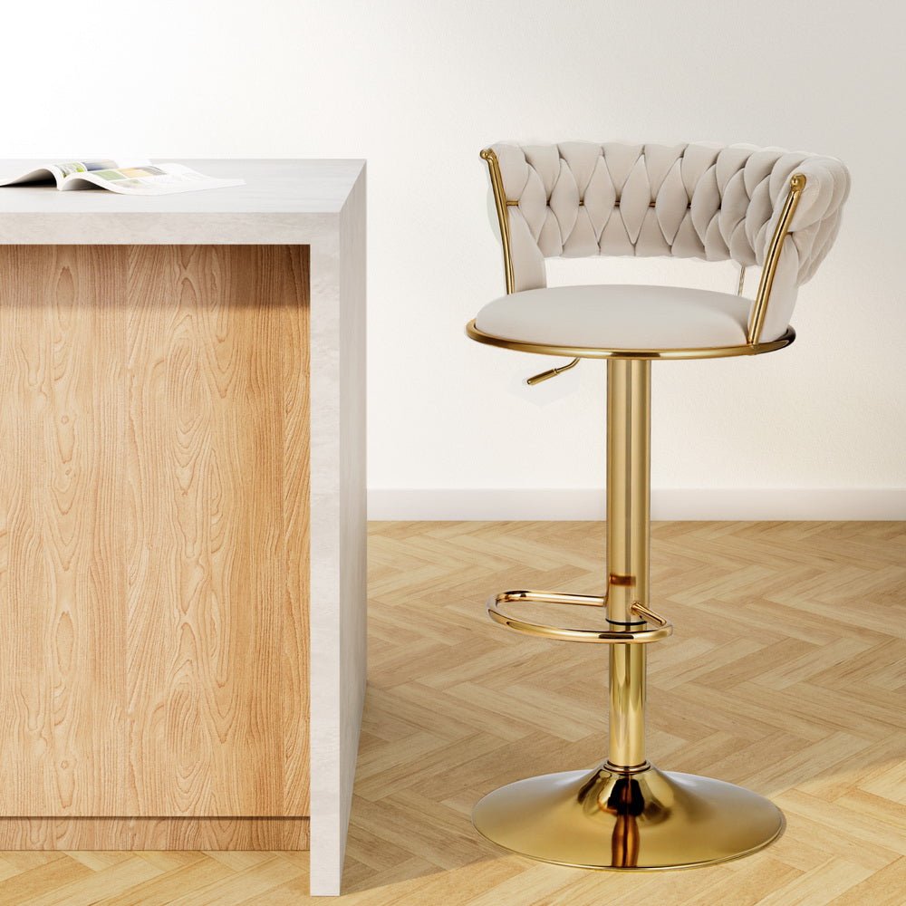 Vivien Clam Shell Bar Stool - Ivory - Furniture > Bar Stools & Chairs - Rivercity House & Home Co. (ABN 18 642 972 209) - Affordable Modern Furniture Australia