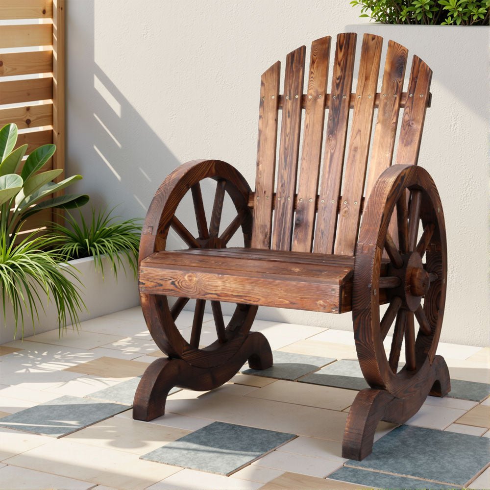 Wooden Wagon Chair Outdoor - Furniture - Rivercity House & Home Co. (ABN 18 642 972 209) - Affordable Modern Furniture Australia