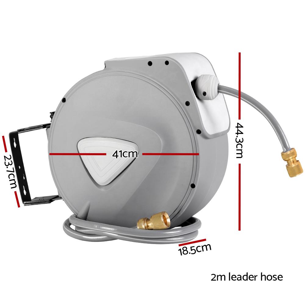 30M Retractable Hose Reel Garden Water Brass Auto Rewind Spray Gun - Rivercity House & Home Co. (ABN 18 642 972 209) - Affordable Modern Furniture Australia