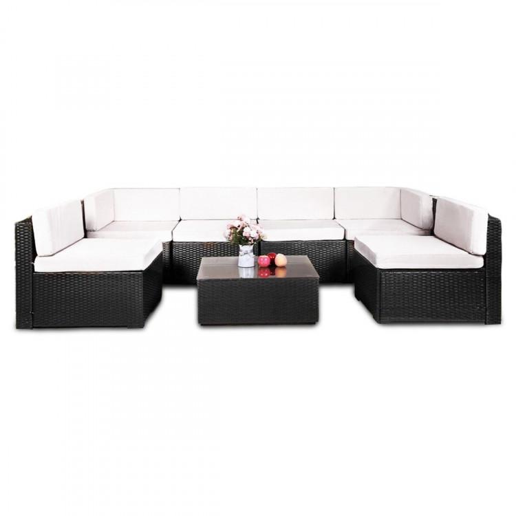 Deluxe 7 Piece Outdoor Corner Lounge - Rivercity House & Home Co. (ABN 18 642 972 209) - Affordable Modern Furniture Australia
