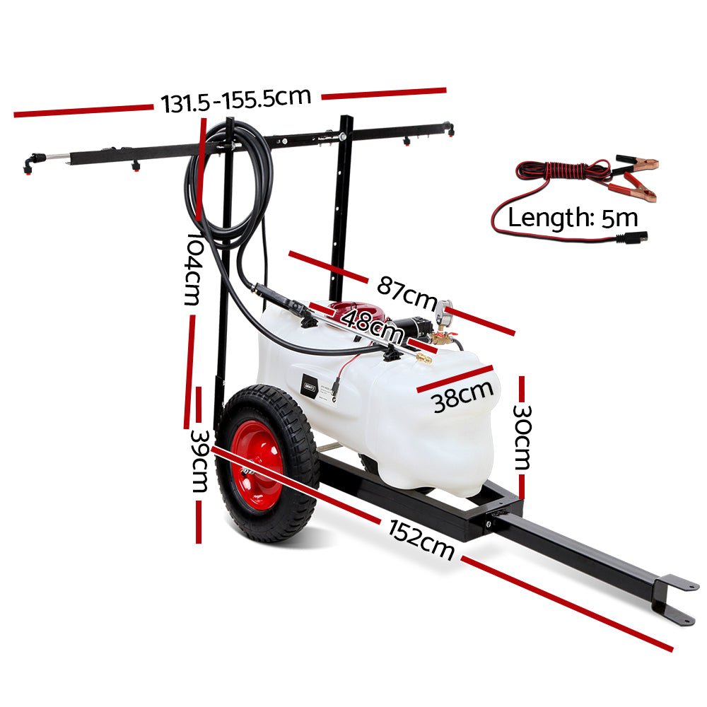 Giantz Weed Sprayer 60L Trailer 1.5M Boom Garden Spray - Home & Garden > Garden Tools - Rivercity House & Home Co. (ABN 18 642 972 209) - Affordable Modern Furniture Australia