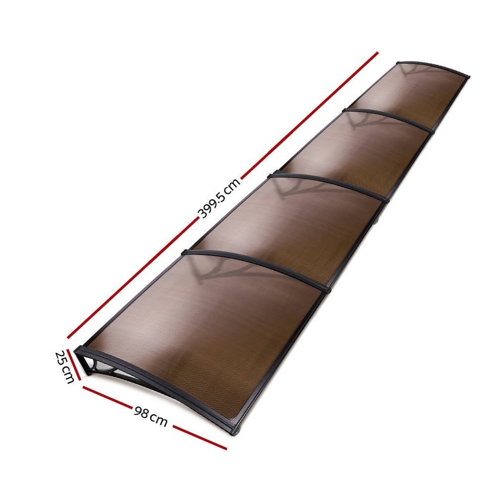 Window Door Awning Door Canopy Patio UV Sun Shield 1mx4m DIY BR - Home & Garden > Shading - Rivercity House & Home Co. (ABN 18 642 972 209) - Affordable Modern Furniture Australia