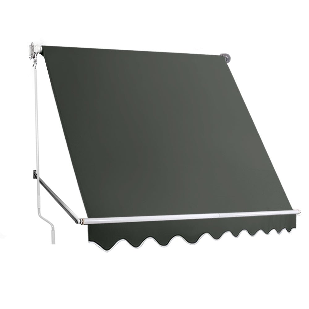 Window Fixed Pivot Arm Awning Outdoor Blinds Retractable Patio 2.4X2.1M - Home & Garden > Shading - Rivercity House & Home Co. (ABN 18 642 972 209) - Affordable Modern Furniture Australia