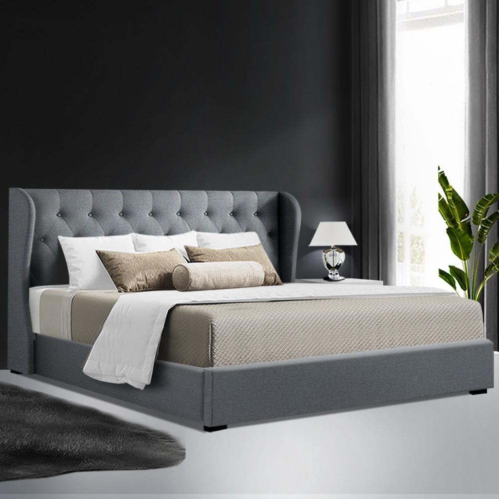 King Premium Package | Elouera Bed Grey, Algarve Euro Top Mattress (Medium Firm) & Bonus Mattress Topper! - Furniture > Bedroom - Rivercity House & Home Co. (ABN 18 642 972 209) - Affordable Modern Furniture Australia