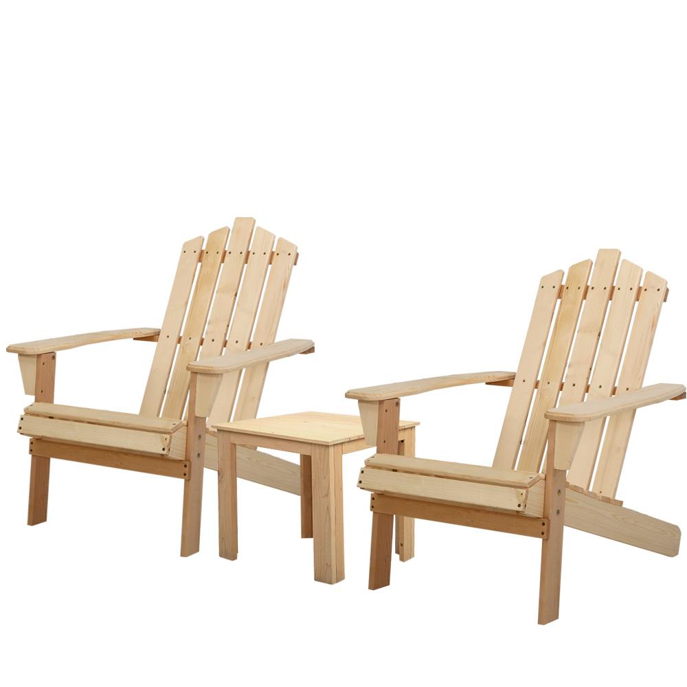 Outdoor Beach Style Lounge Set (Natural Wood) - Brand - Rivercity House & Home Co. (ABN 18 642 972 209) - Affordable Modern Furniture Australia