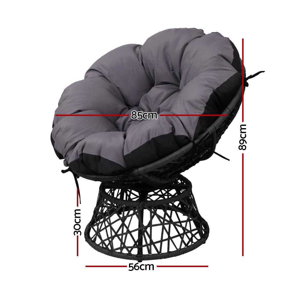 Papasan Chair - Black - Rivercity House & Home Co. (ABN 18 642 972 209) - Affordable Modern Furniture Australia