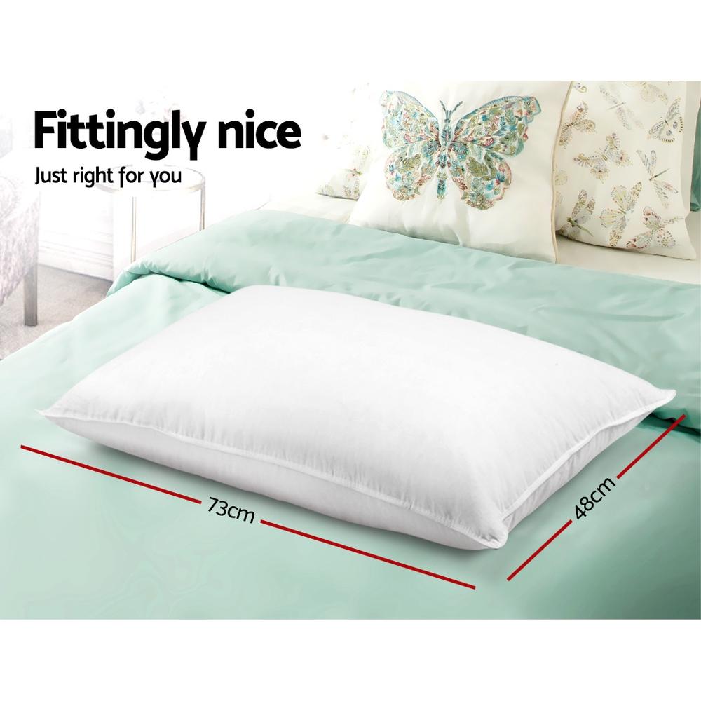 Set of 4 Medium & Firm Cotton Pillows - Rivercity House & Home Co. (ABN 18 642 972 209) - Affordable Modern Furniture Australia