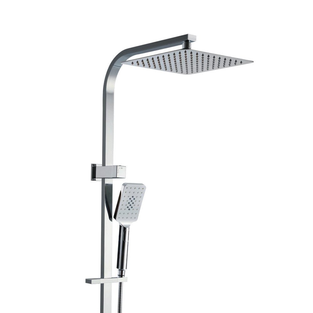 10'' Rain Shower Head Set Handheld Square High Pressure Chrome - Furniture > Bathroom > Shower Heads & Screens - Rivercity House & Home Co. (ABN 18 642 972 209) - Affordable Modern Furniture Australia
