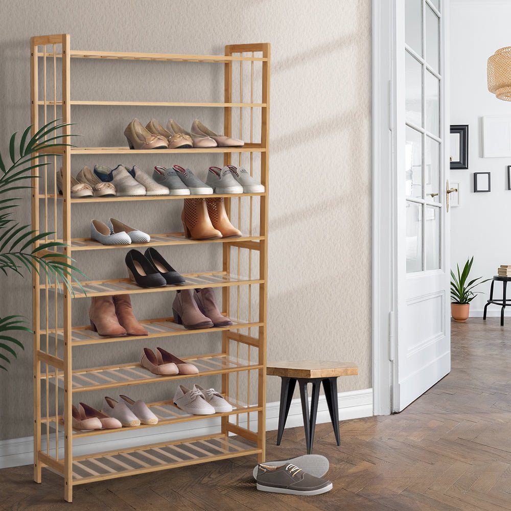 10 Tier Bamboo Shoe Rack Organiser - Furniture - Rivercity House & Home Co. (ABN 18 642 972 209) - Affordable Modern Furniture Australia