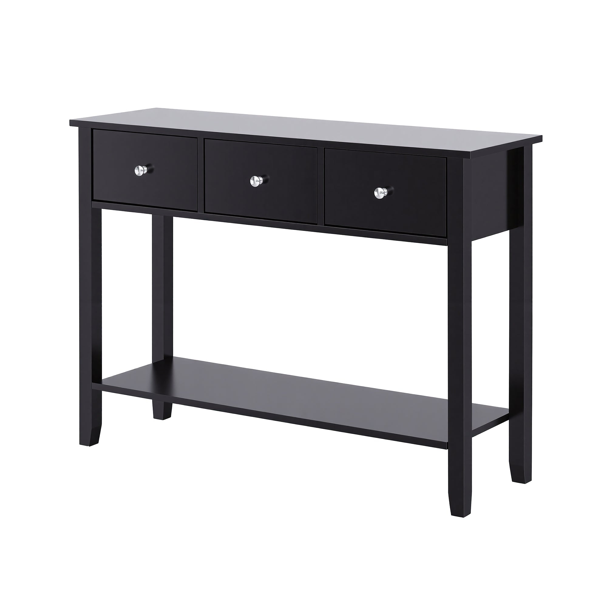 100CM Console Table with 3 Drawers for Hallway Entryway Sofa - Black - Furniture > Living Room > Side Tables - Rivercity House & Home Co. (ABN 18 642 972 209) - Affordable Modern Furniture Australia