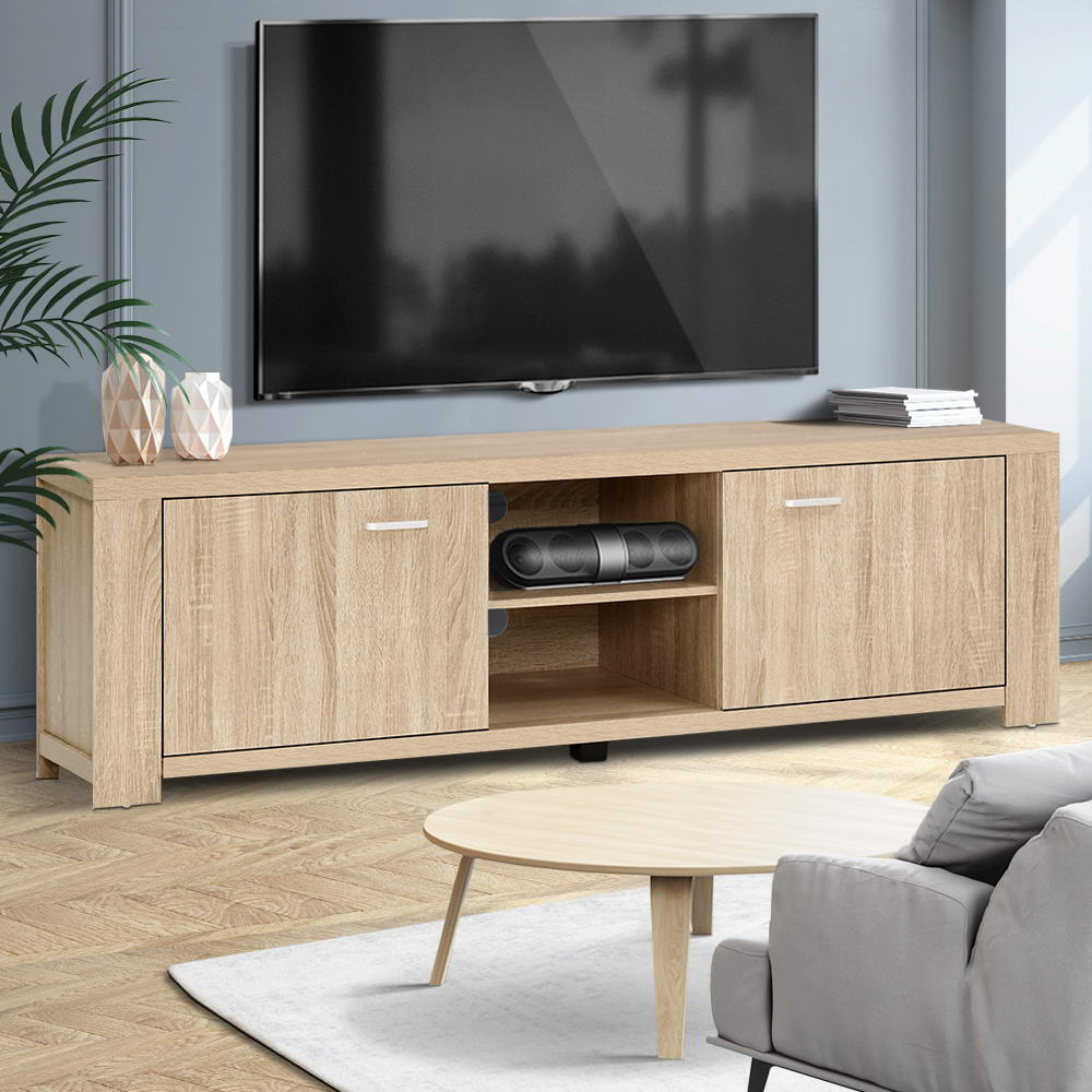 160CM Oak TV Cabinet - Rivercity House & Home Co. (ABN 18 642 972 209) - Affordable Modern Furniture Australia