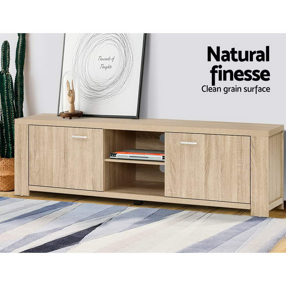 160CM Oak TV Cabinet - Rivercity House & Home Co. (ABN 18 642 972 209) - Affordable Modern Furniture Australia