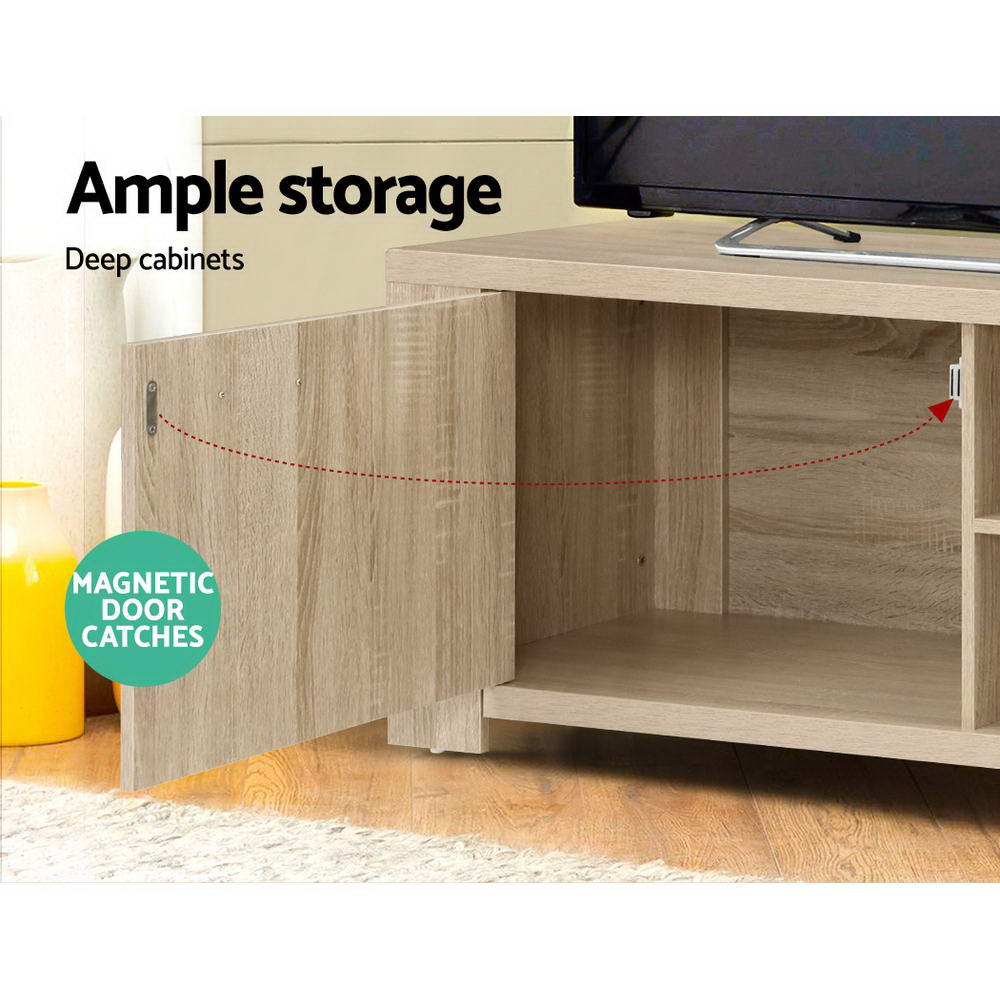 160CM Oak TV Cabinet - Rivercity House & Home Co. (ABN 18 642 972 209) - Affordable Modern Furniture Australia