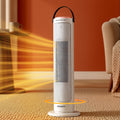 2000W Ceramic Tower Oscillating Space Heater with Remote Control - White