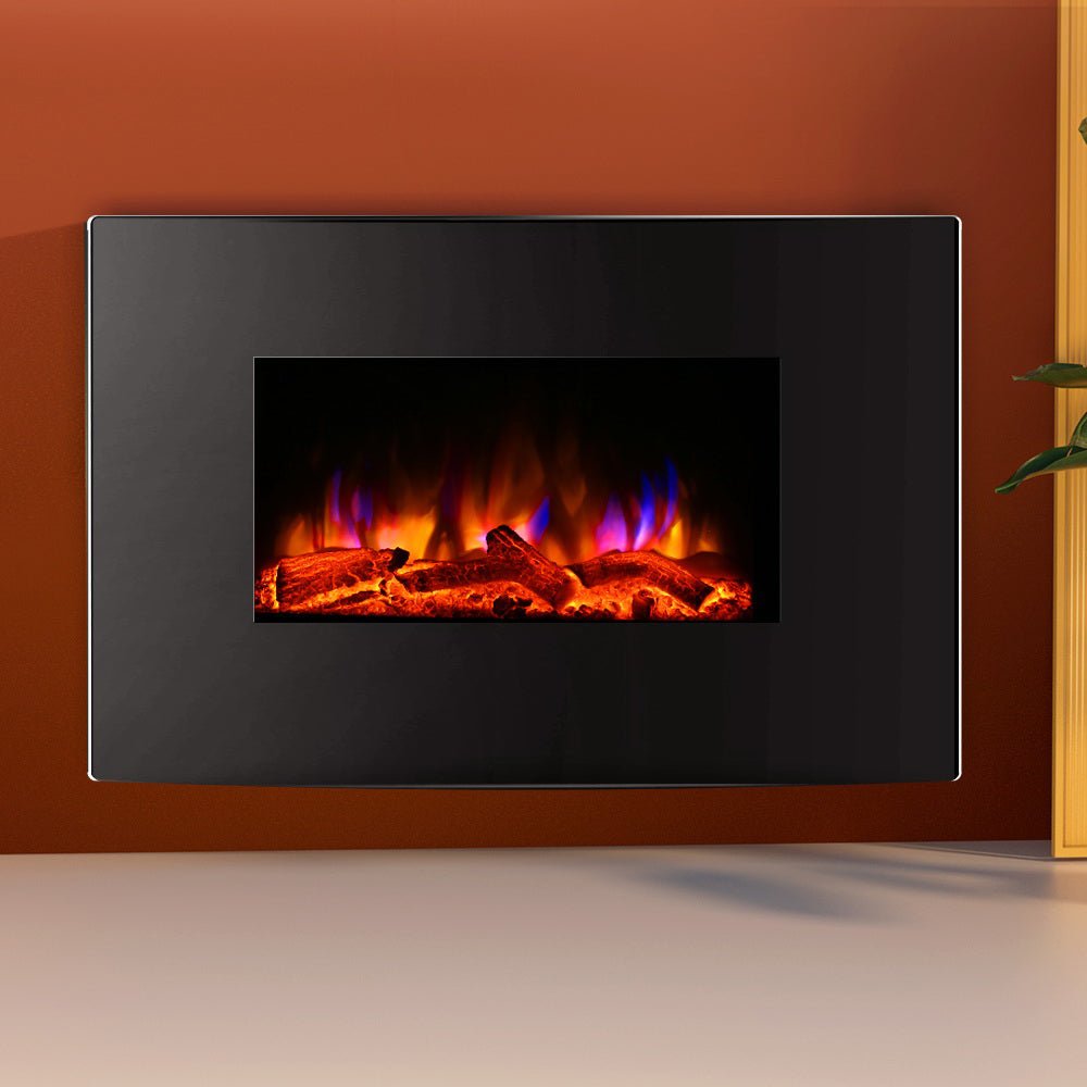 2000W Realistic Flame Effect Wall Mounted Fireplace - Rivercity House & Home Co. (ABN 18 642 972 209) - Affordable Modern Furniture Australia
