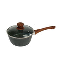 20cm Non-Stick Saucepan with Lid - Black