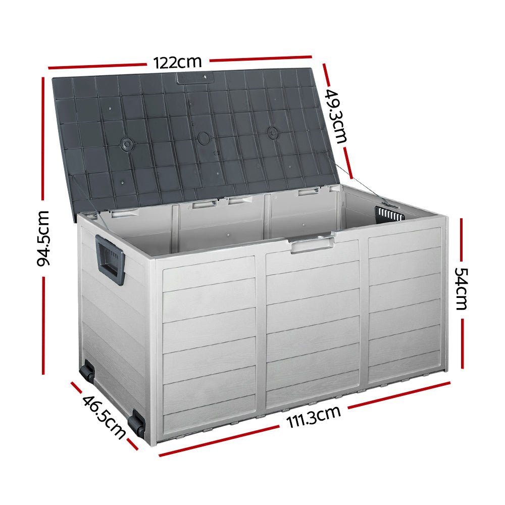 290L Outdoor Storage Box - Grey - Rivercity House & Home Co. (ABN 18 642 972 209) - Affordable Modern Furniture Australia