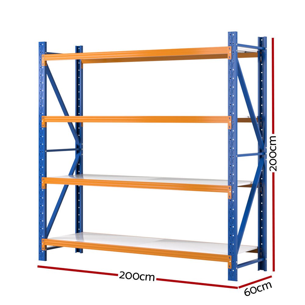 2Mx2M Garage Shelving Warehouse Rack Pallet Racking Storage Shelf Blue ...