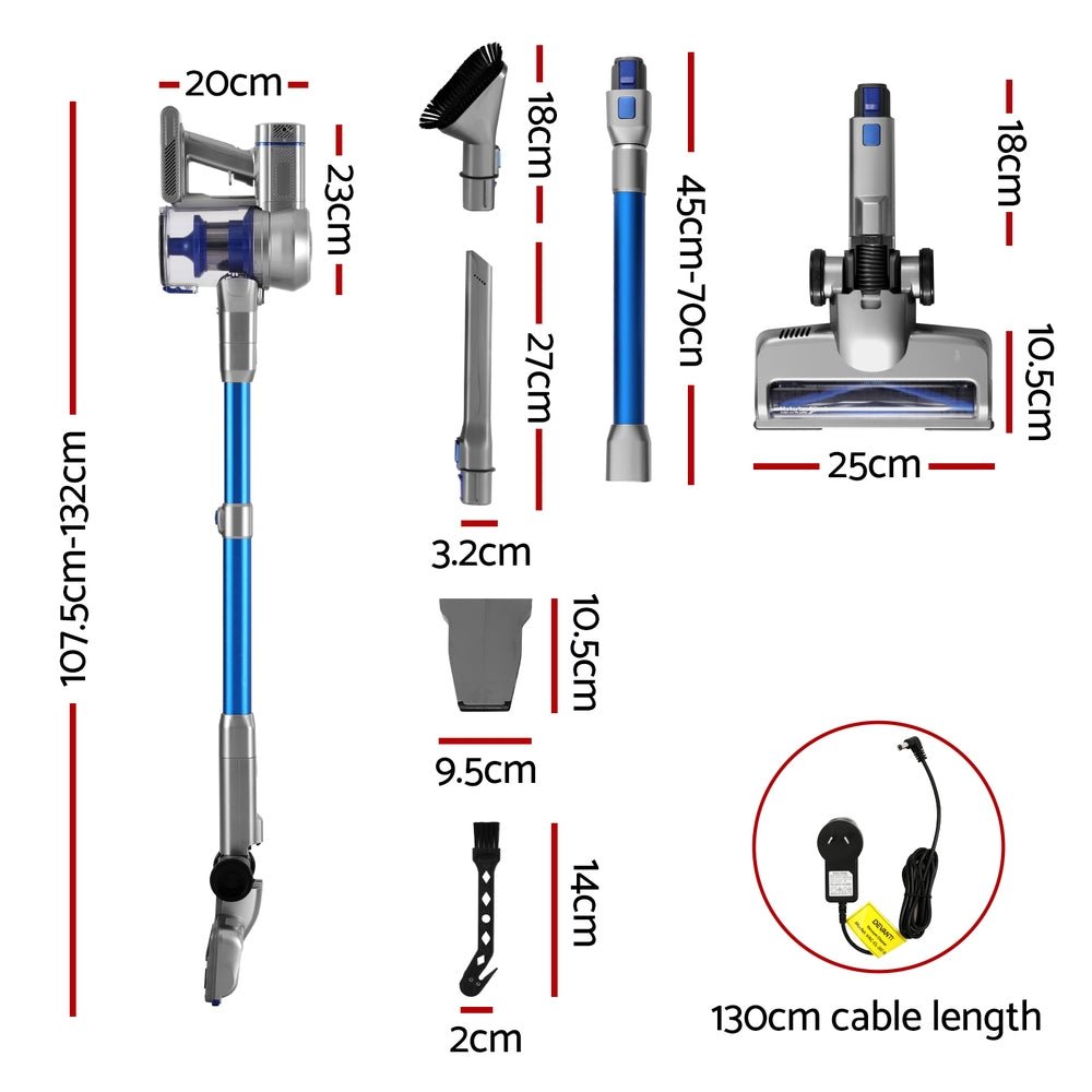 300W Stick Vacuum Cleaner Cordless Self - Standing - Appliances > Vacuum Cleaners > Vacuums - Rivercity House & Home Co. (ABN 18 642 972 209) - Affordable Modern Furniture Australia