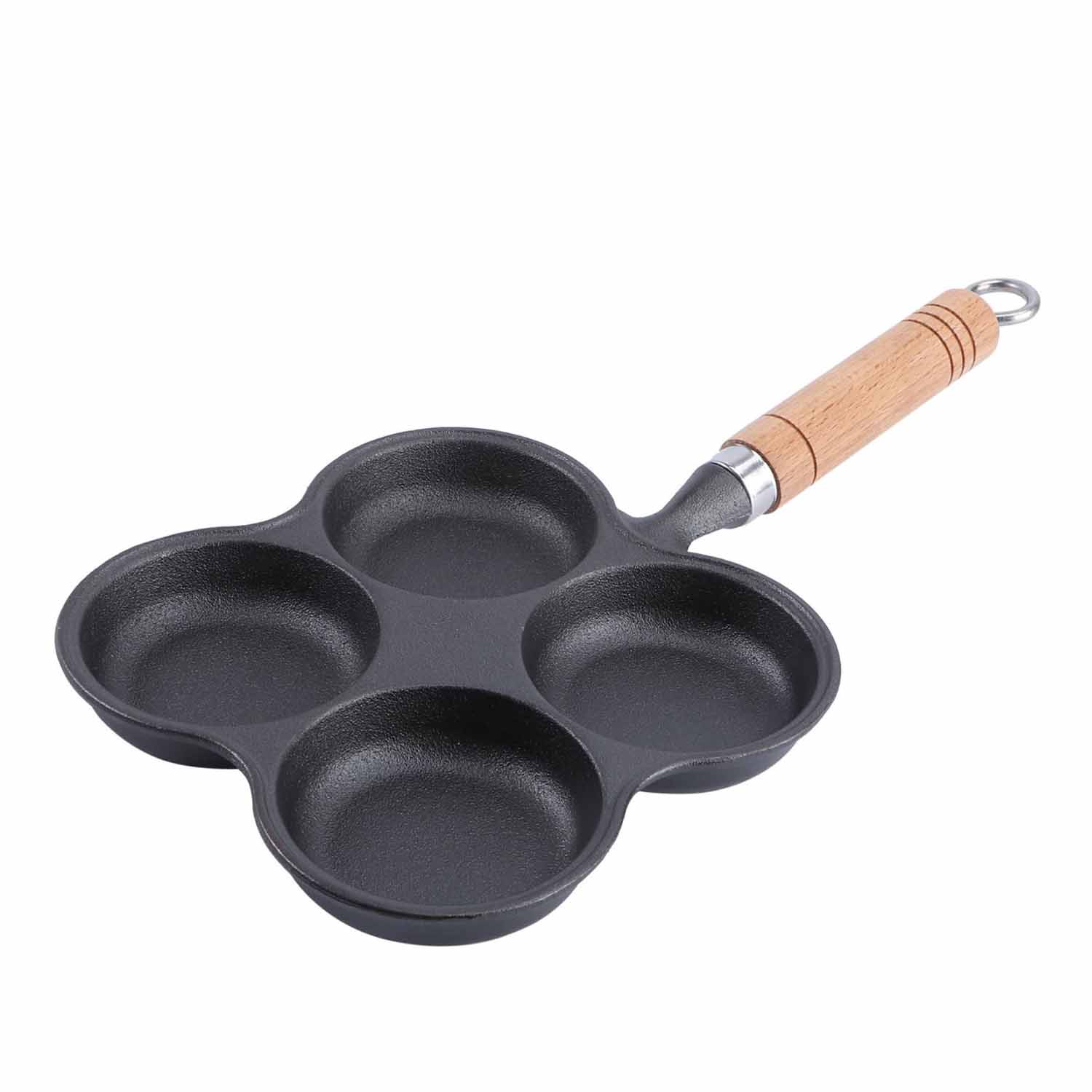 4 Cup Cast Iron Egg Frying Pan Divided Egg Skillet Pan Fried Egg Pan Cooker Pancake Egg Fryer - Home & Garden > Kitchenware > Skillets & Frying Pans - Rivercity House & Home Co. (ABN 18 642 972 209) - Affordable Modern Furniture Australia