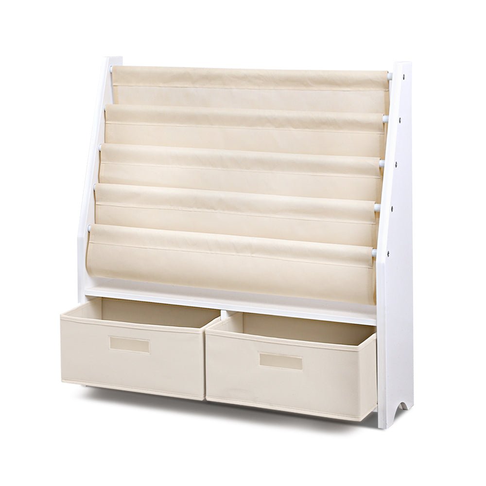 4 tier Kids Bookshelf Wooden Bookcase Children Toy Organiser Display Rack - Baby & Kids > Kid's Furniture - Rivercity House & Home Co. (ABN 18 642 972 209) - Affordable Modern Furniture Australia