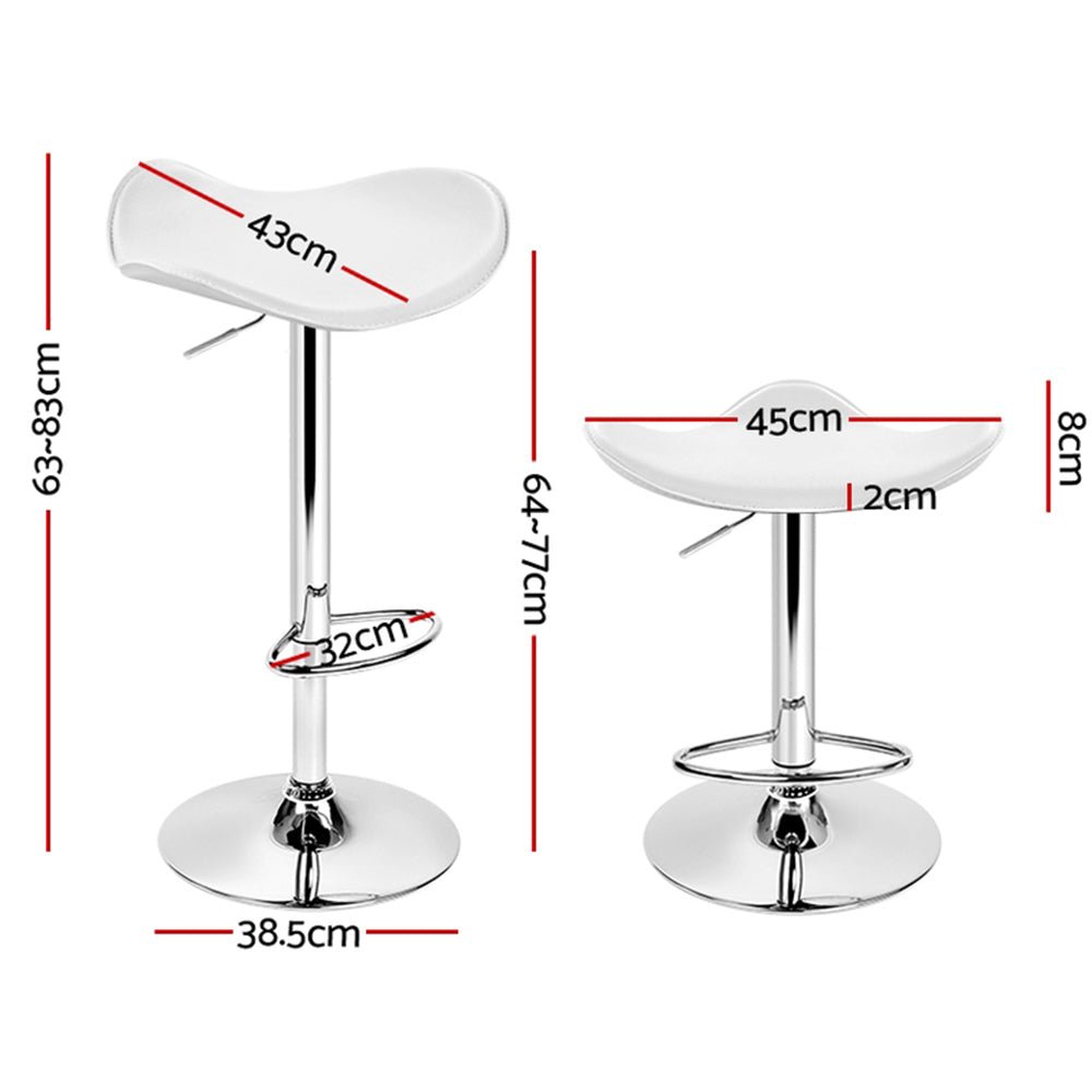 4 x Swivel Stool Bar Stools White - Rivercity House & Home Co. (ABN 18 642 972 209) - Affordable Modern Furniture Australia