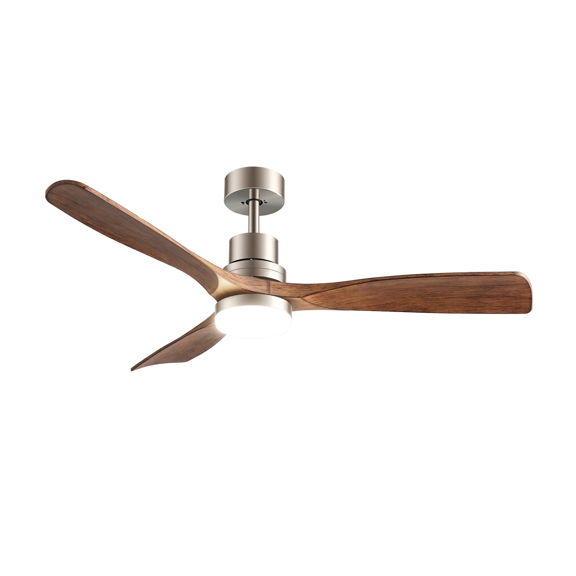 52" Ceiling Fan with Light Remote Control DC Motor Smart App Timber Blades Brown - Appliances > Fans > Ceiling Fans - Rivercity House & Home Co. (ABN 18 642 972 209) - Affordable Modern Furniture Australia
