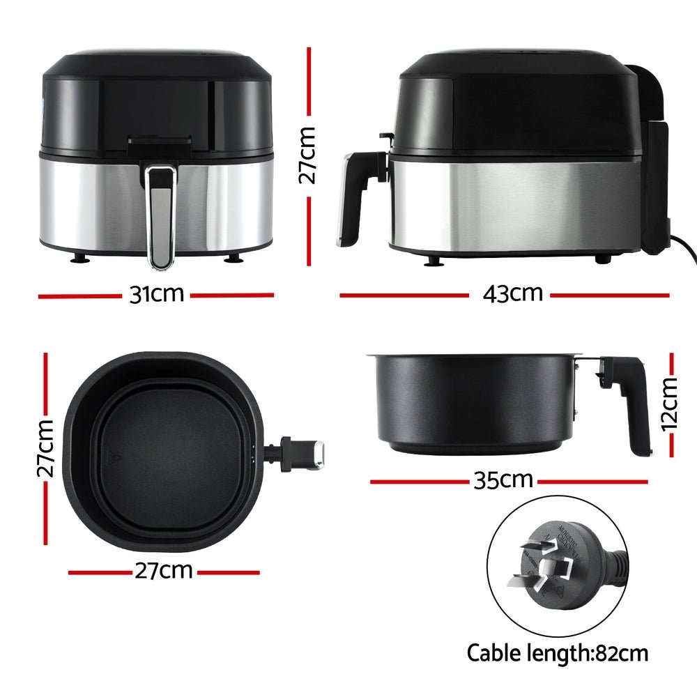 5.5L Air Fryer & Grill LCD Fryers 1500W - Appliances > Kitchen Appliances > Air Fryers - Rivercity House & Home Co. (ABN 18 642 972 209) - Affordable Modern Furniture Australia