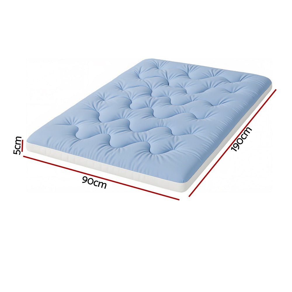 5cm Mattress Topper Pillowtop toppers Double - Sided Single - Furniture > Mattresses > Mattress Toppers - Rivercity House & Home Co. (ABN 18 642 972 209) - Affordable Modern Furniture Australia